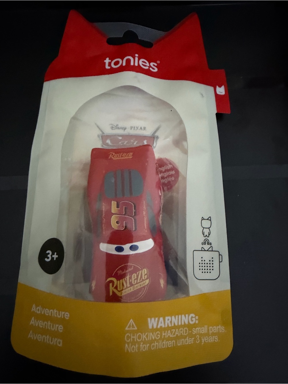 Tonies Disney Cars Lightning McQueen Red Audio Figurine for Toniebox